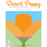 Desert Poppy - Desert Themed Quilt Block