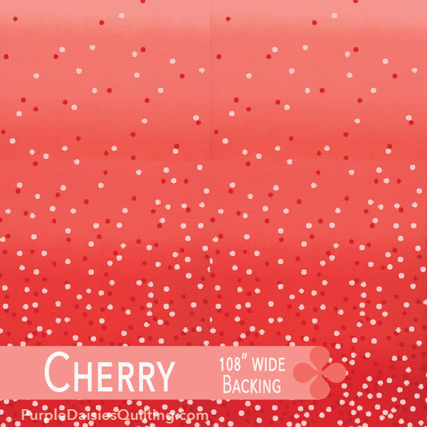 Cherry - 108" wide Ombre Confetti - Half Yard - 11176-314