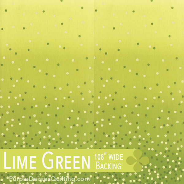 Lime Green - 108" wide Ombre Confetti - Half Yard - 11176-18