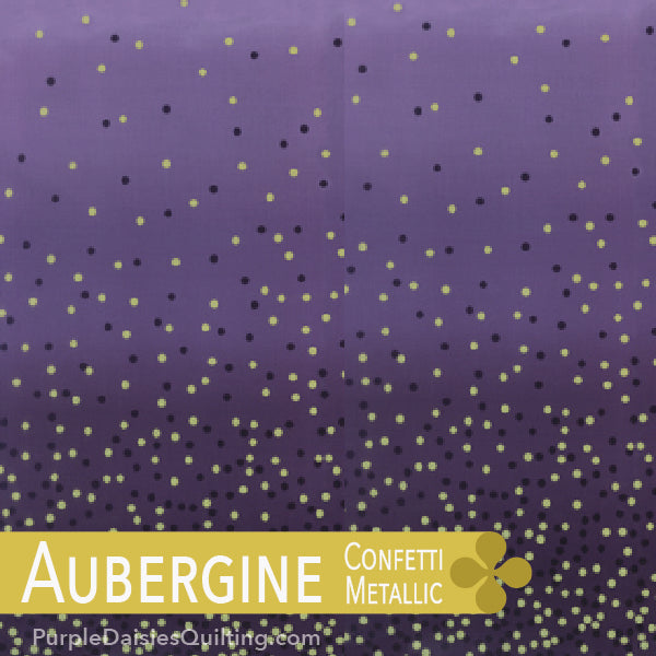 Aubergine - Ombre Confetti - Half Yard - 10807-224