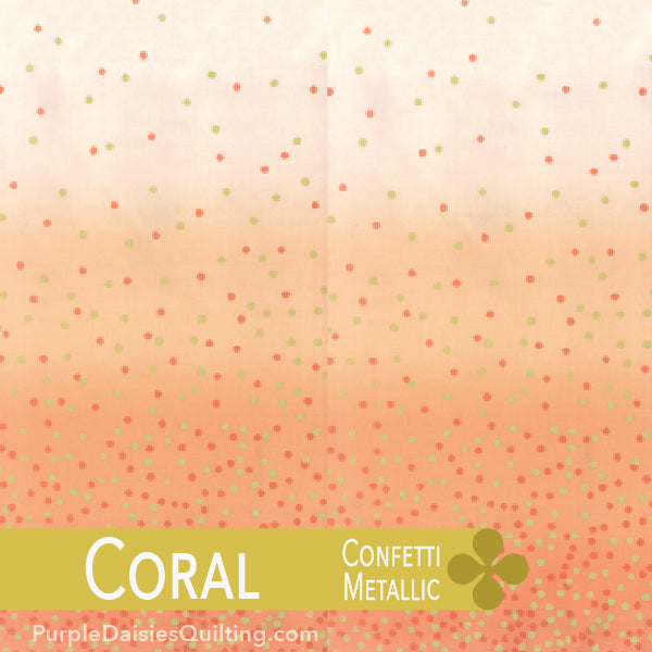Coral - BEST Ombre Confetti - Half Yard - 10807-221