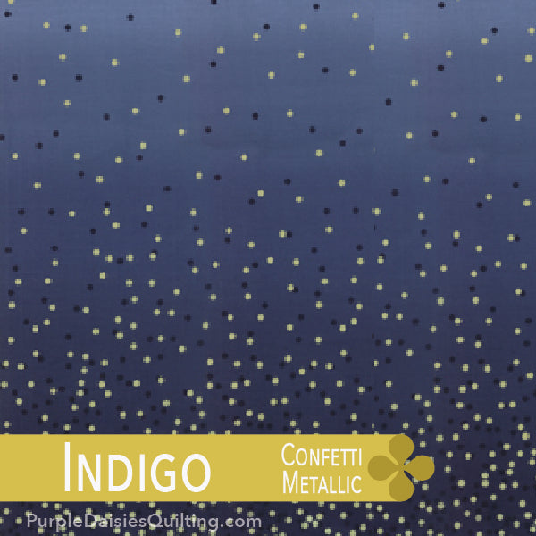 Indigo - BEST Ombre Confetti - Half Yard - 10807-225