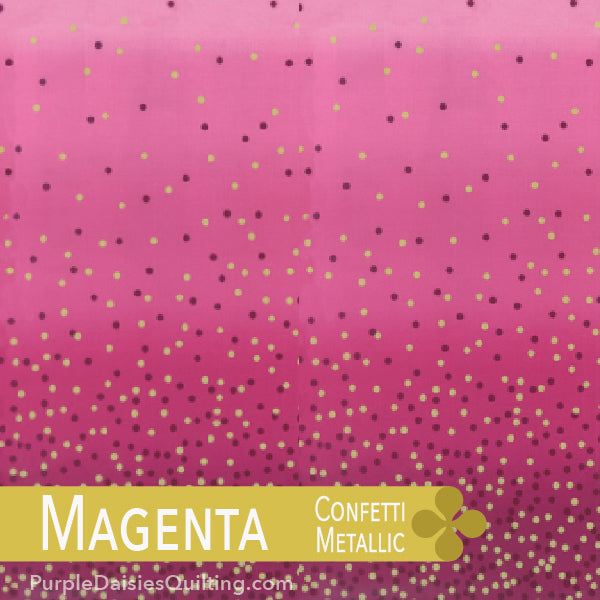 Magenta - BEST Ombre Confetti - Half Yard - 10807-201