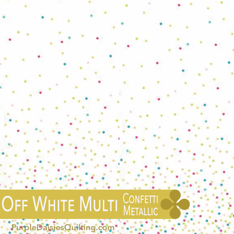 Off White Multi - BSET Ombre Confetti - Half Yard - 10807-333