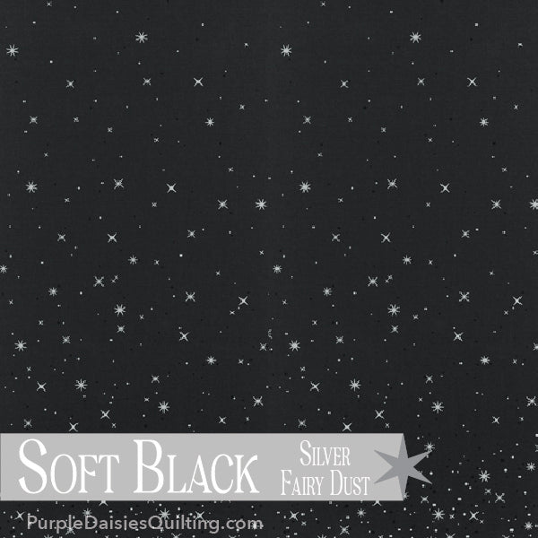 Soft Black - Ombre Fairy Dust - Half Yard - 10871-331