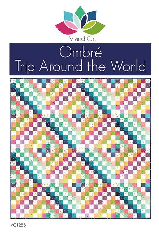 Ombre Trip Around the World by V & Co. + Quilt Kit