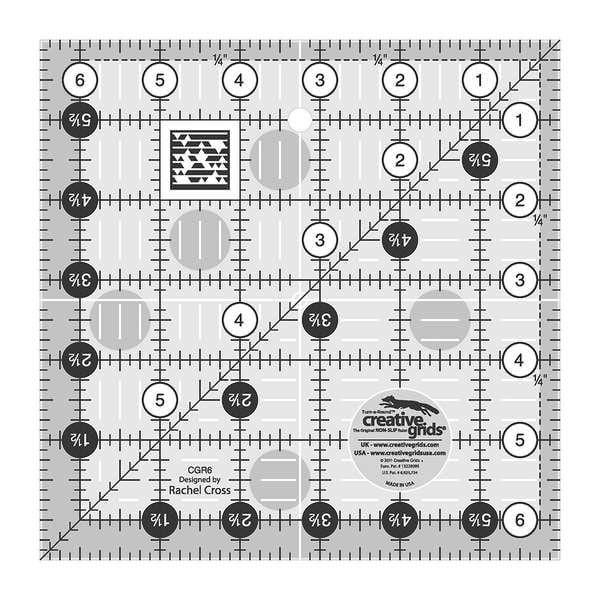 Creative Grids Quilting Ruler 6 1/2in Square