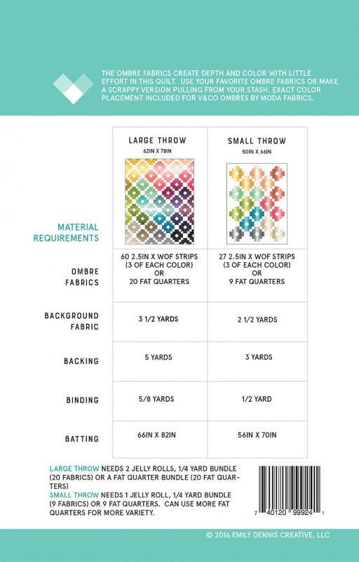 Ombre Gems - Pattern/Kit
