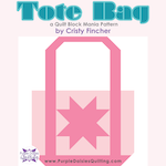 Quilted Tote Bag - Accessories Themed Quilt Block