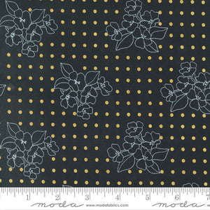 Gilded Metallic Ink Gold • Flower Dot • 11534-16M • Half Yard