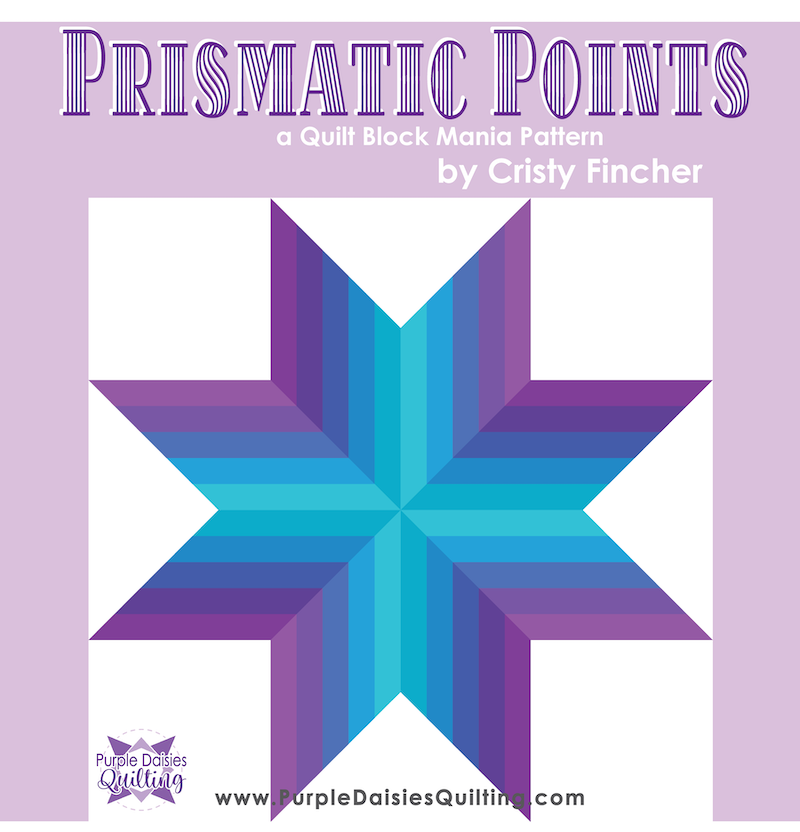 Prismatic Points Quilt Block by Cristy Fincher - PDF
