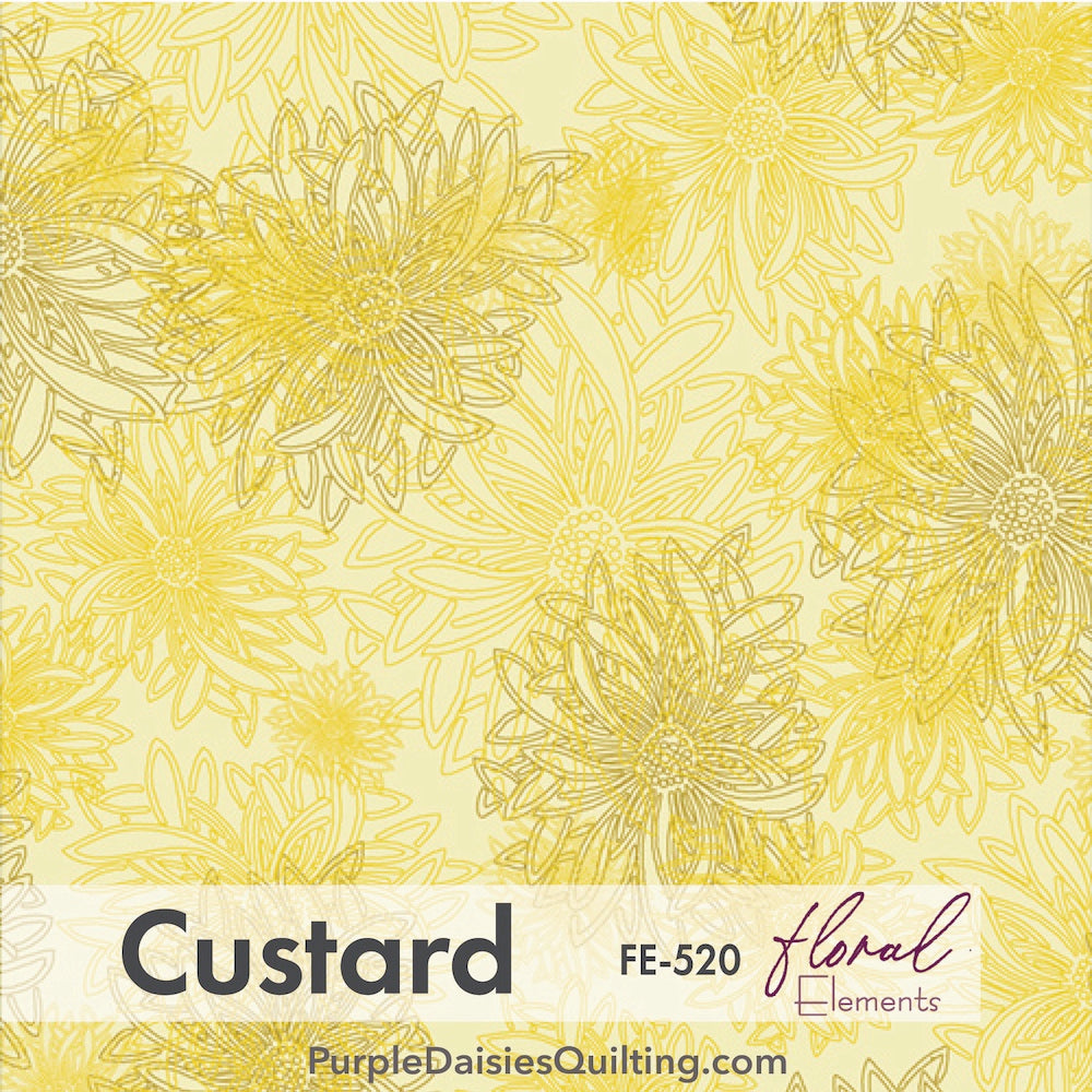 Custard Floral Elements FE-520 cotton from Art Gallery Fabrics