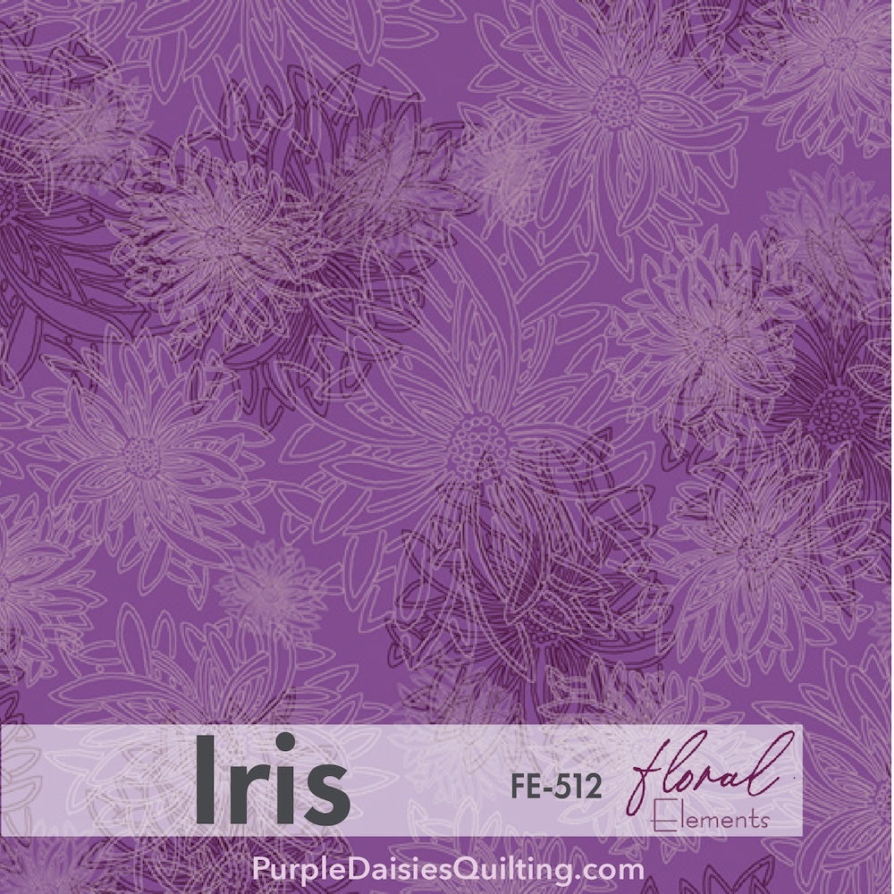 Floral Elements Iris FE-512 from Art Gallery Fabrics