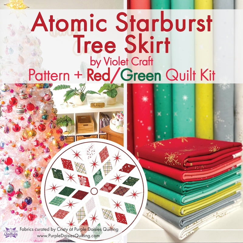 Atomic Starburst Tree Skirt Kit • in Reds & Greens