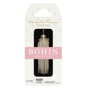Bohin Hand Embroidery Needles - sizes 1/10