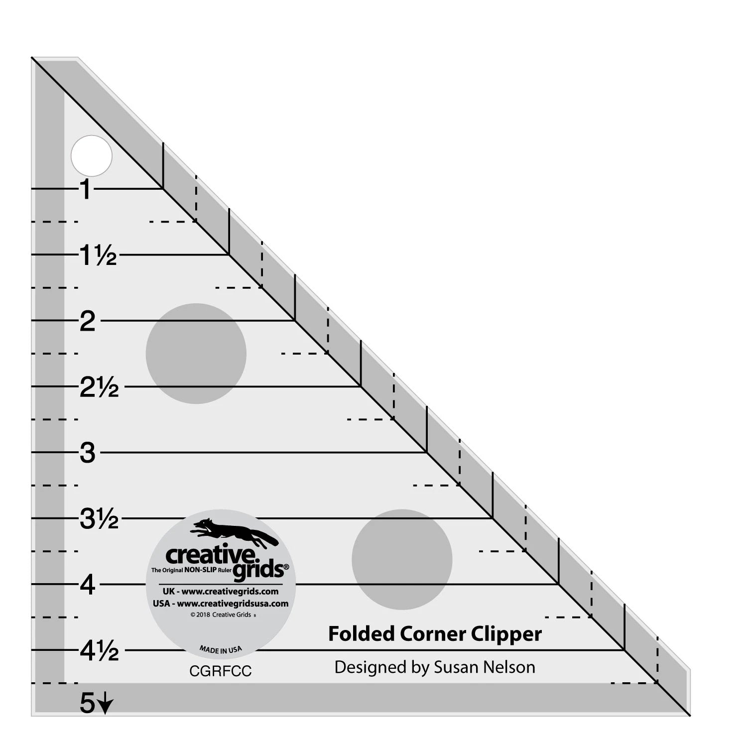 Creative Grids Folded Corner Clipper Ruler