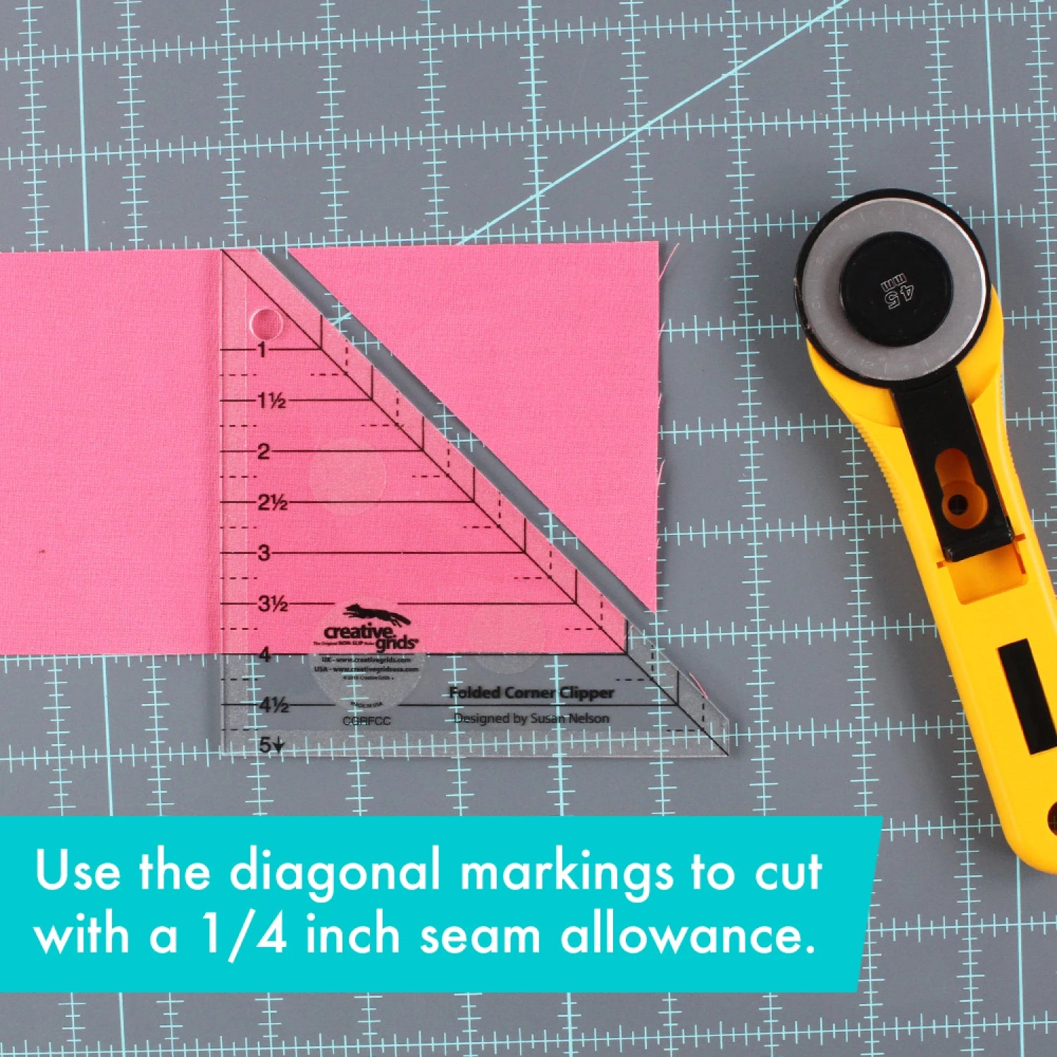 Creative Grids Folded Corner Clipper Ruler