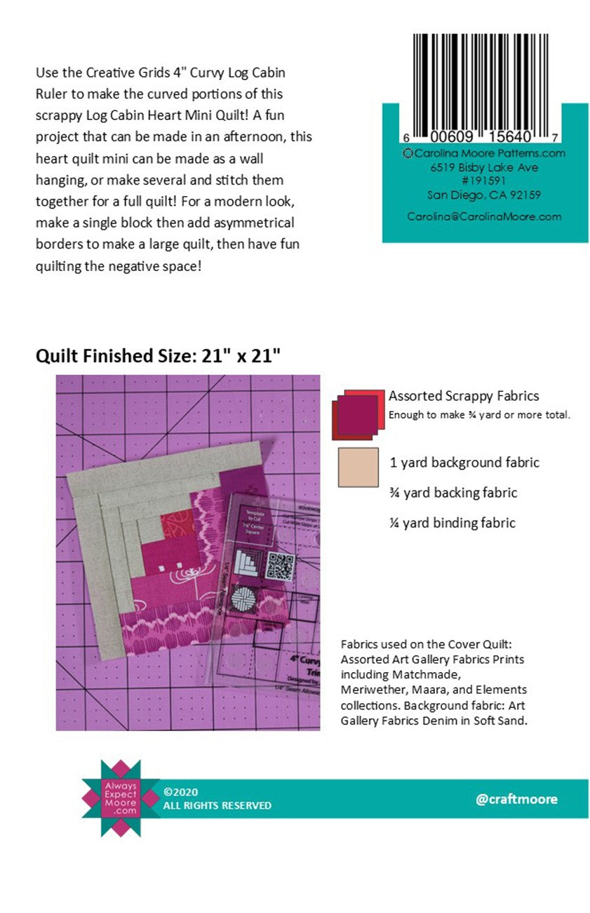 Log Cabin Heart by Carolina Moore