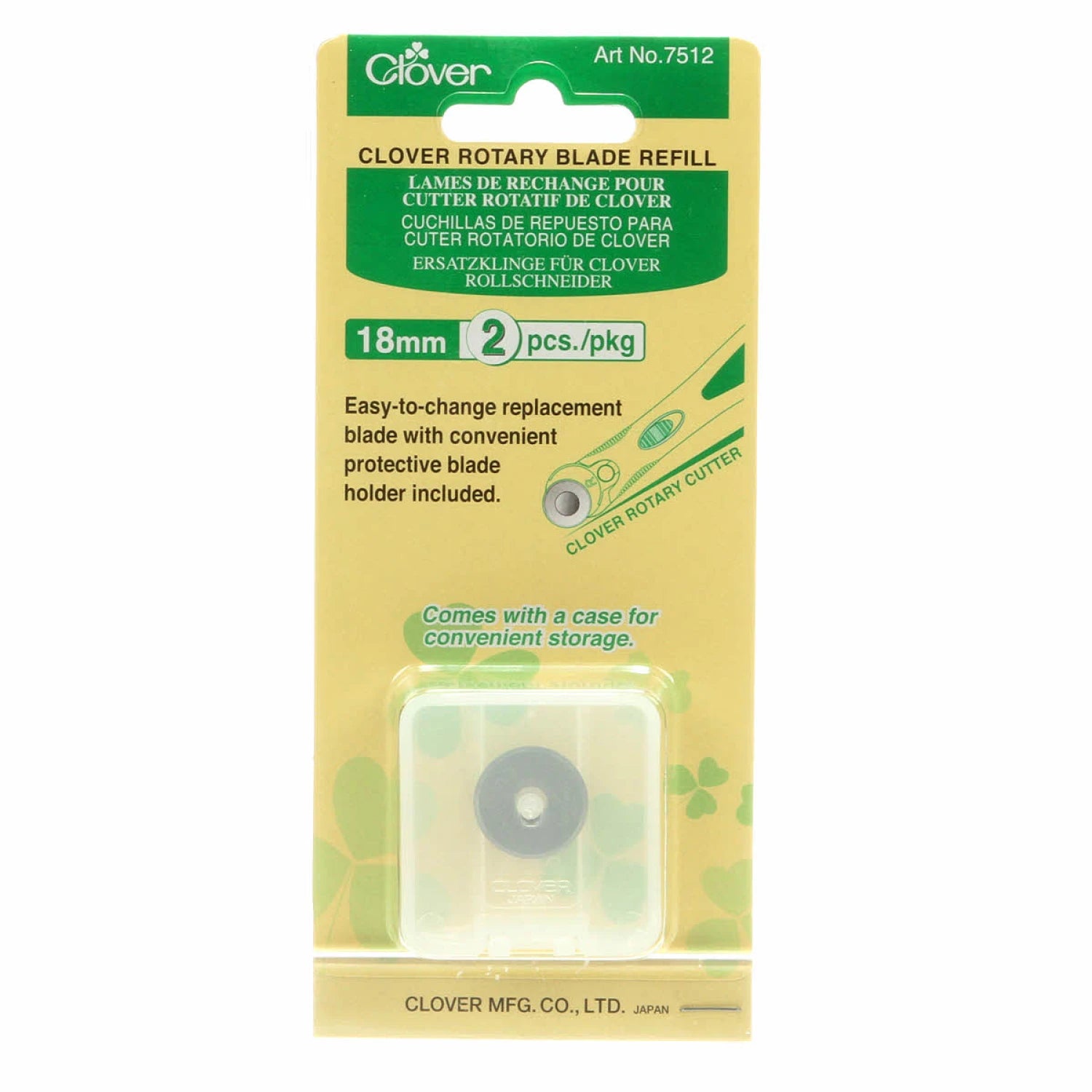 Clover 18mm Rotary Blade - Refill pk of 2