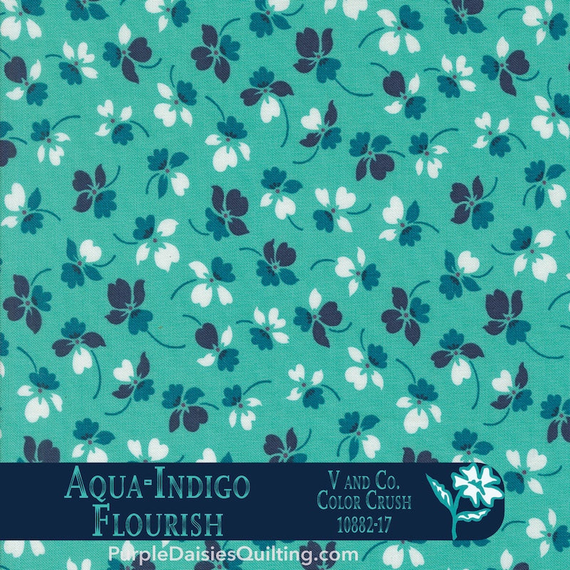 Color Crush Flourish fabric by V and Co. from Moda