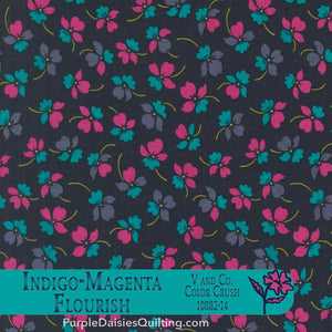 Color Crush Flourish fabric by V and Co. from Moda