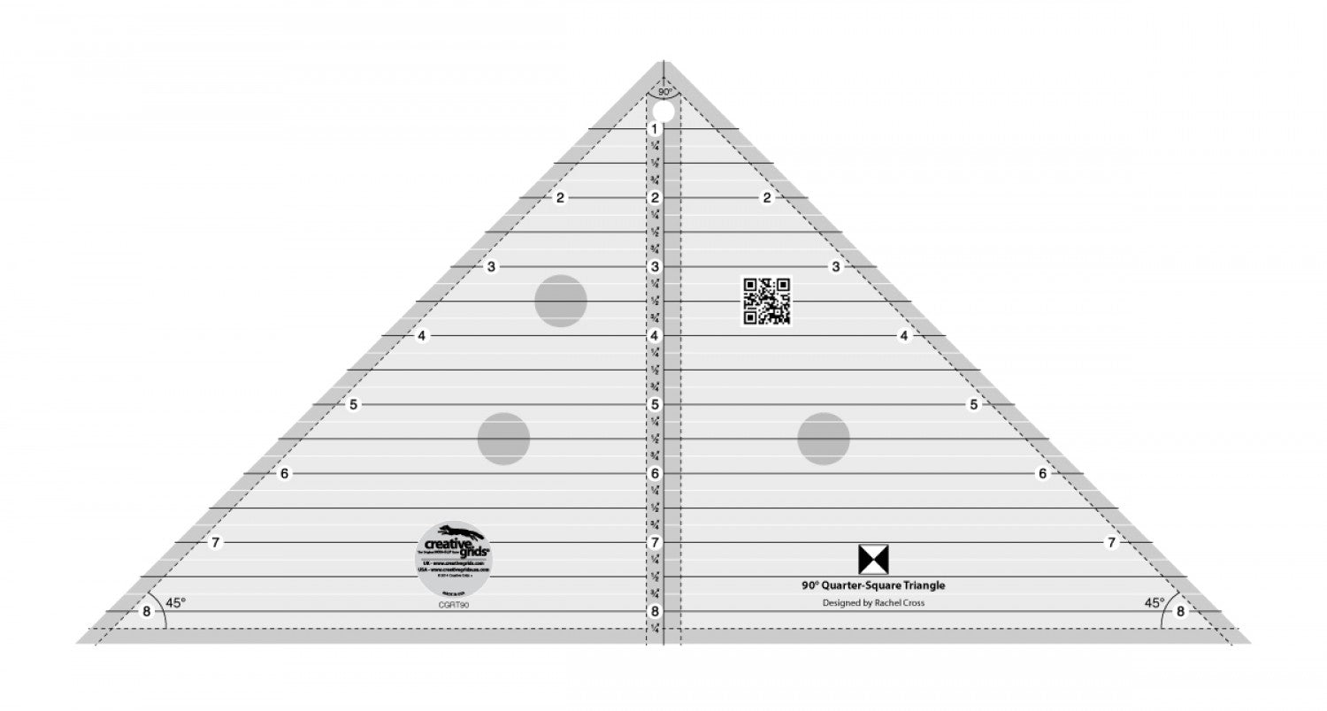 Creative Grids 90º Quarter Square Triangle Ruler