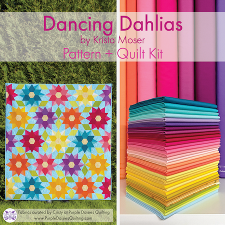Dancing Dahlias by Krista Moser + Quilt Kit