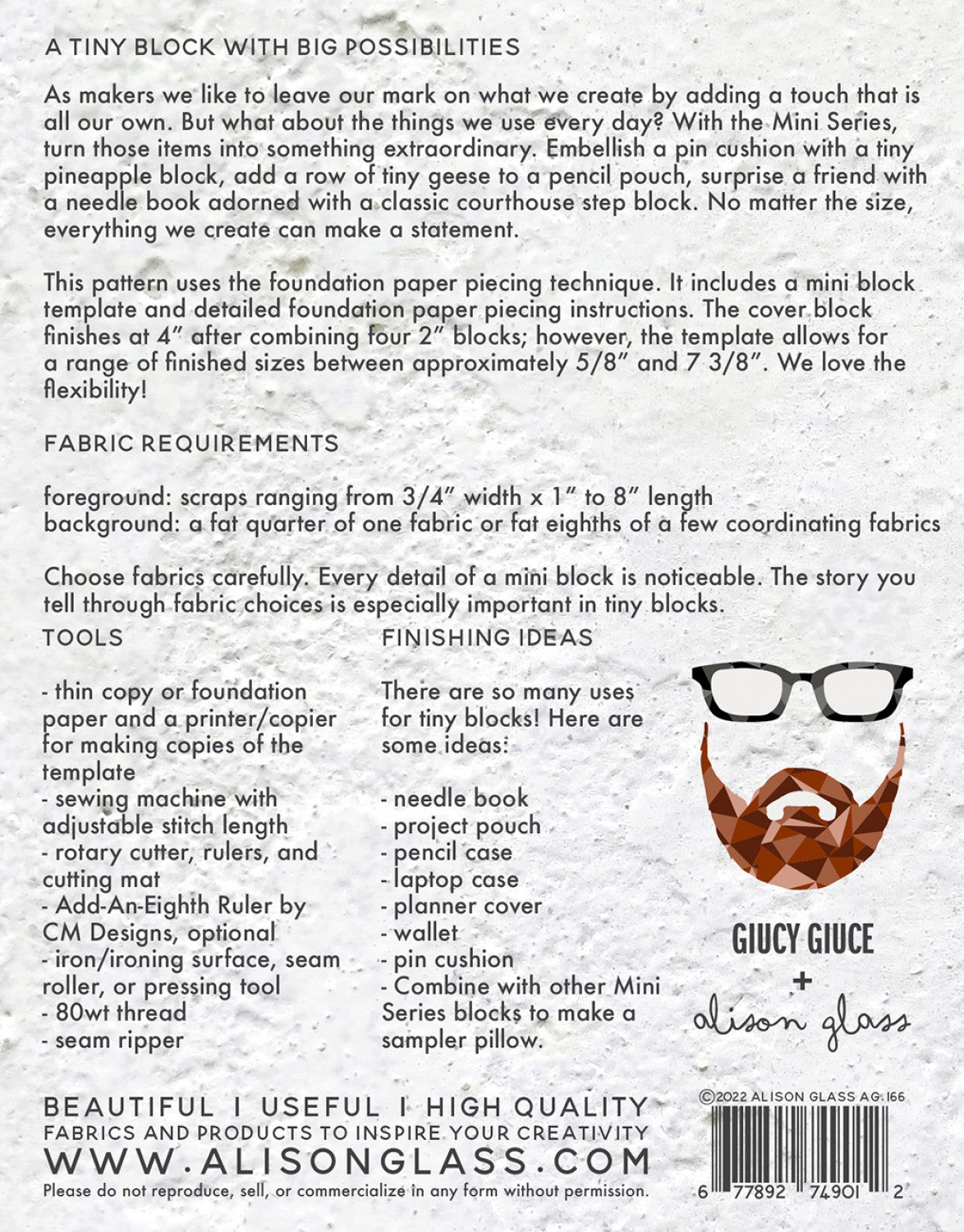 Mini Series Diamond Sidestep Block Pattern