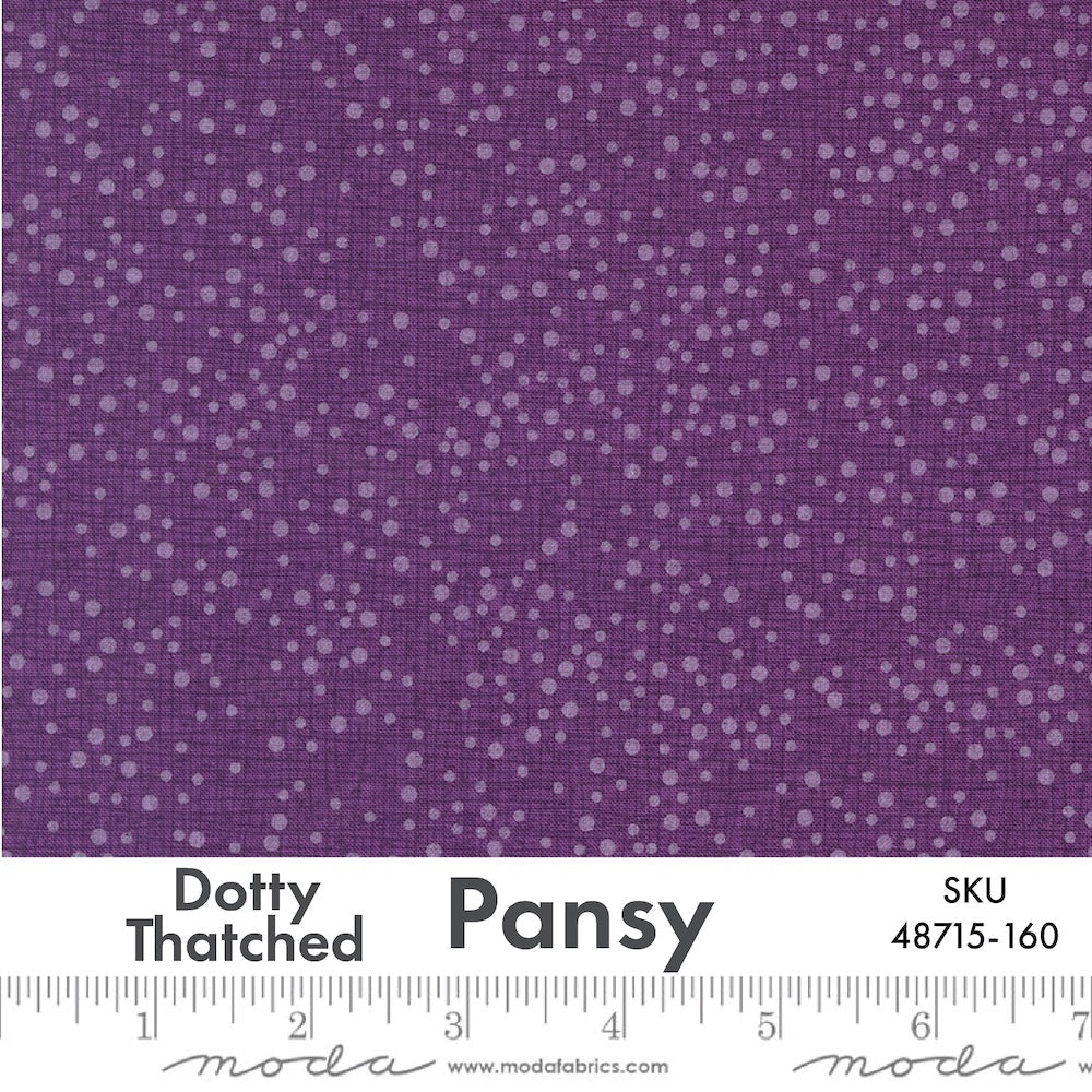 Dotty Thatched Pansy 48715-160 by Robin Pickens from Moda Fabrics