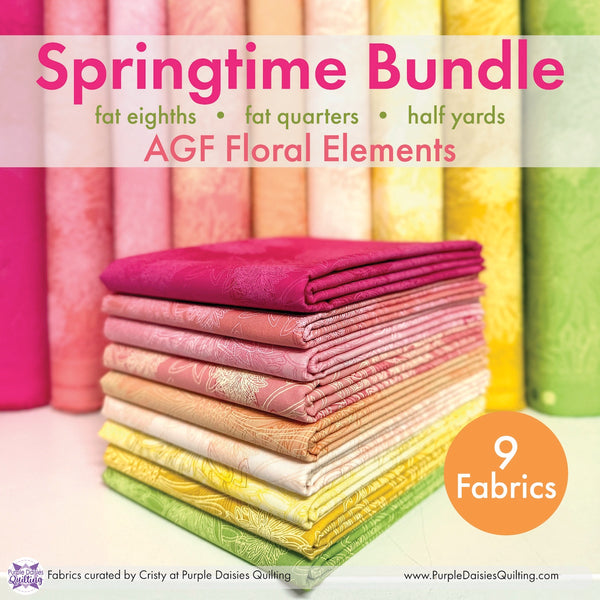 Springtime • Floral Elements Bundle - Purple Daisies Quilting