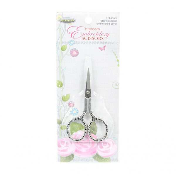 Embellished Heirloom Embroidery Scissors - Purple Daisies Quilting