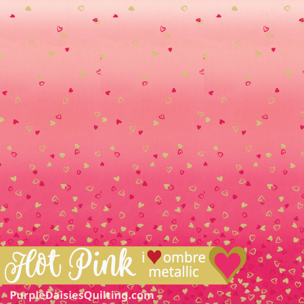 Hot Pink • I Heart Ombre • Half Yard - 10875-14M