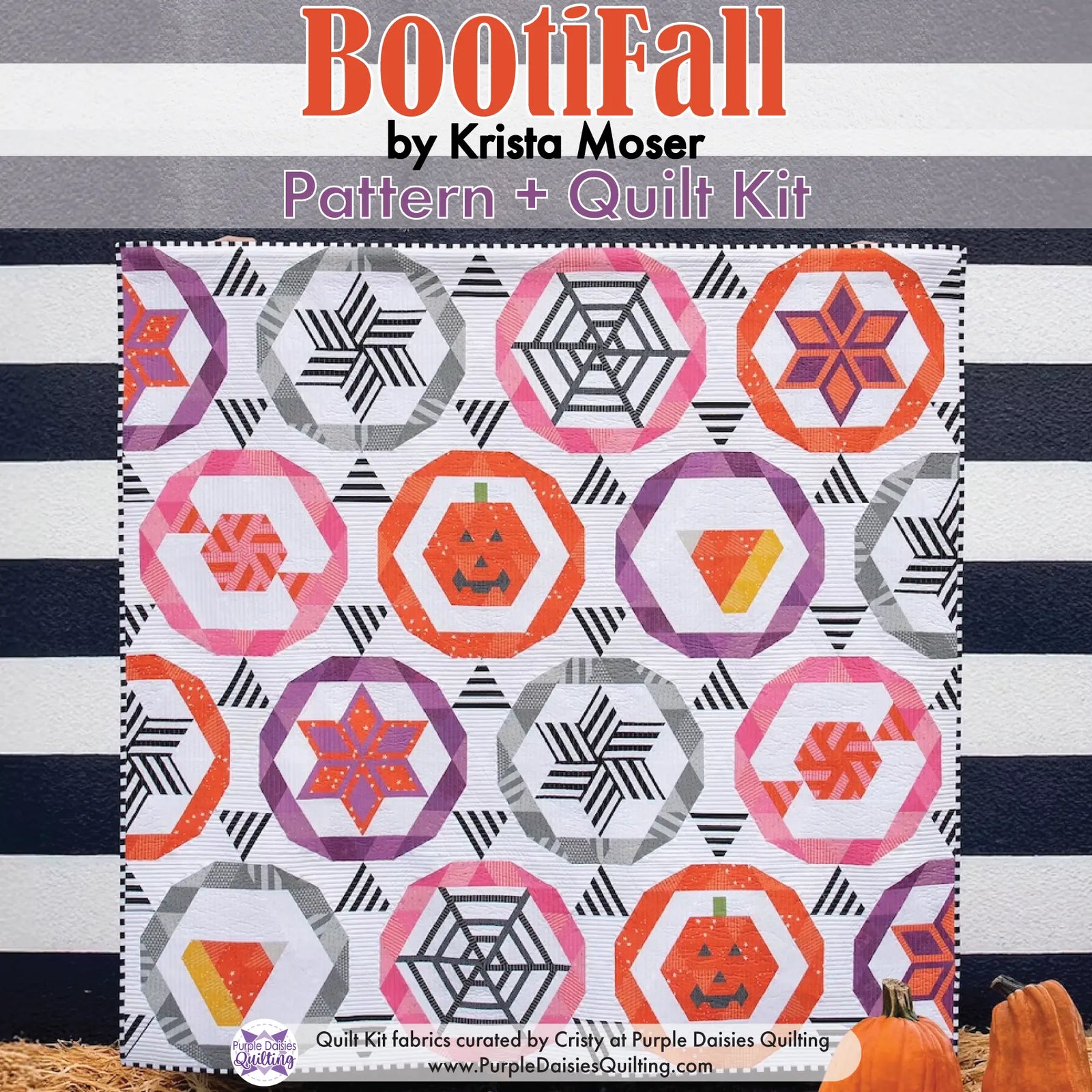 BOOtiFall pattern by Krista Moser fabric quilt kit