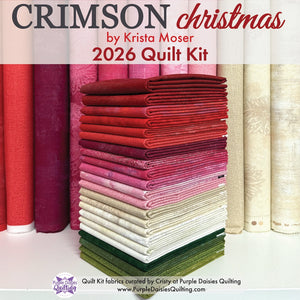 Crimson Christmas by Krista Moser quilt kit with fabrics from Moda and Art Gallery Fabrics