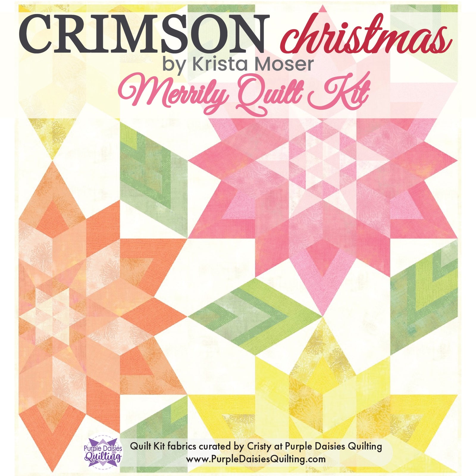 Crimson Christmas by Krista Moser + Merrily Quilt Kit [PREORDER]