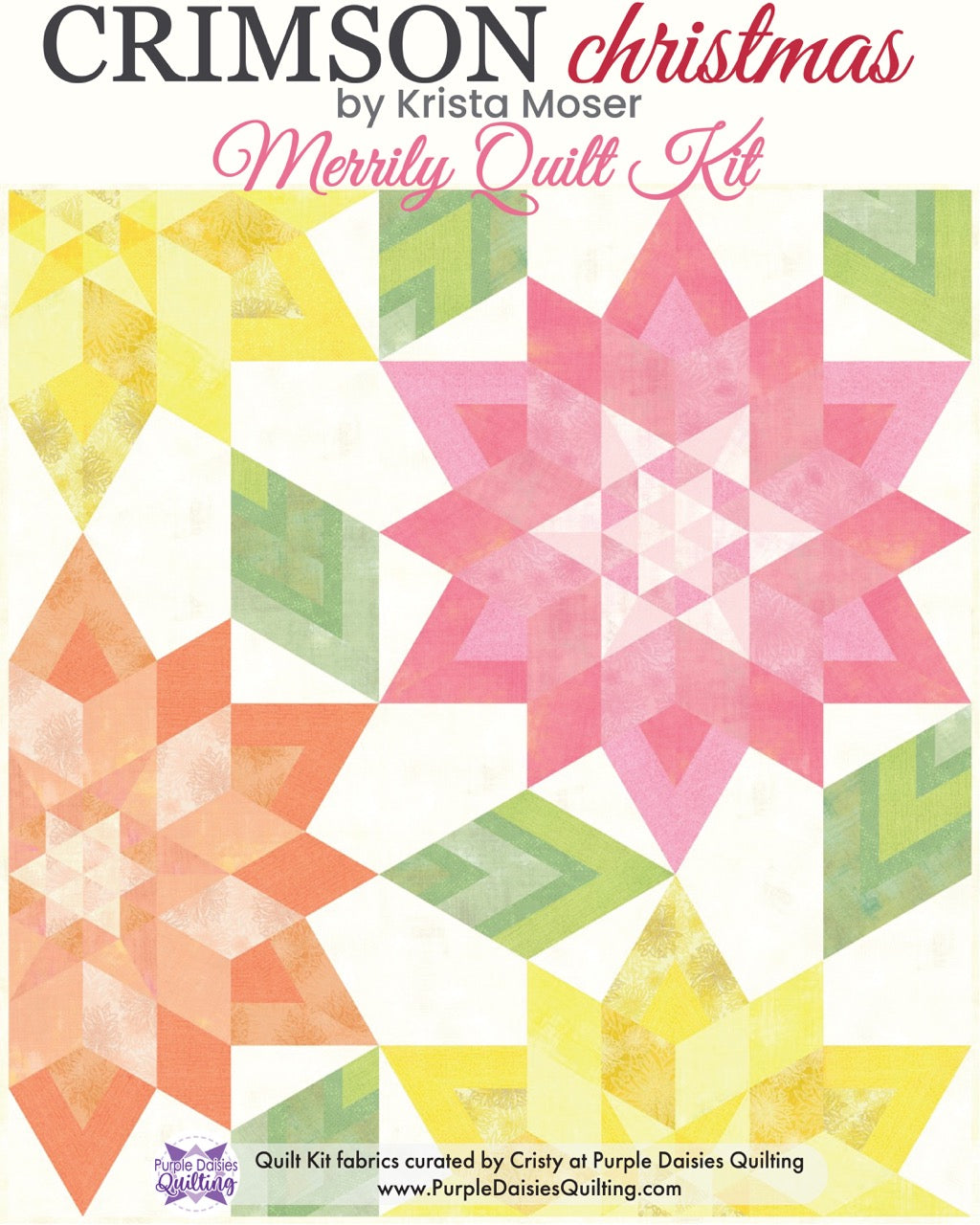 Crimson Christmas by Krista Moser + Merrily Quilt Kit [PREORDER]