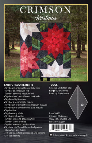 Fabric requirements for Crimson Christmas by Krista Moser 