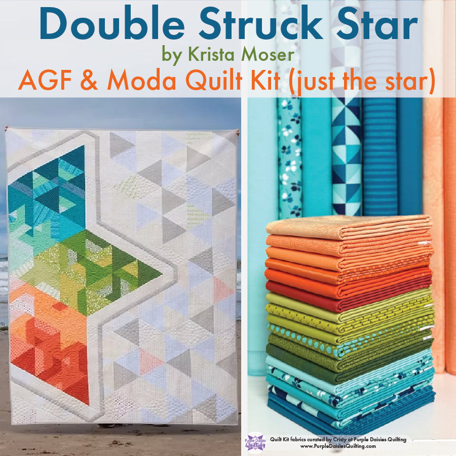 Double Struck Star quilt pattern and fabric kit by Krista Moser