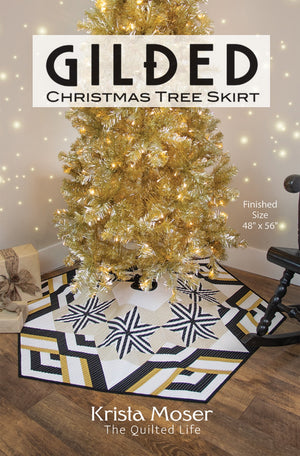 Gilded Christmas Tree Skirt by Krista Moser