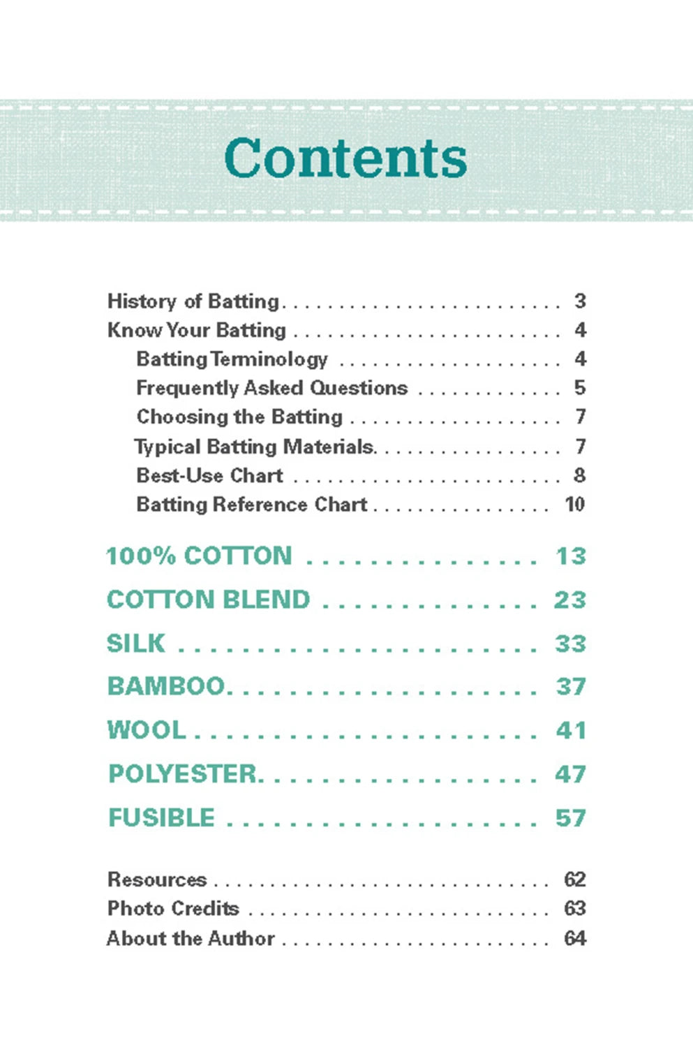 Know Your Battings: Carry-along Reference Guide for Quilters and Sewers
by Krista Moser