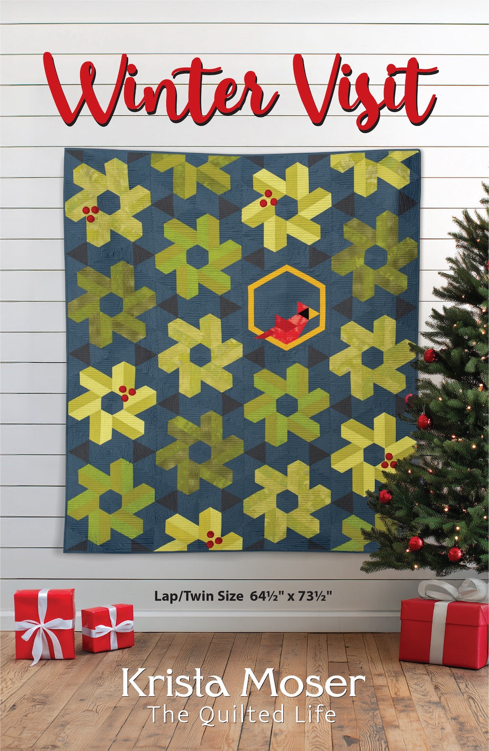 Winter Visit by Krista Moser [PRINTED Pattern] - Purple Daisies