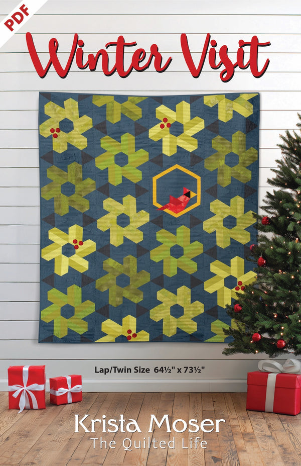 Winter Visit by Krista Moser [PDF Pattern] - Purple Daisies Quilting