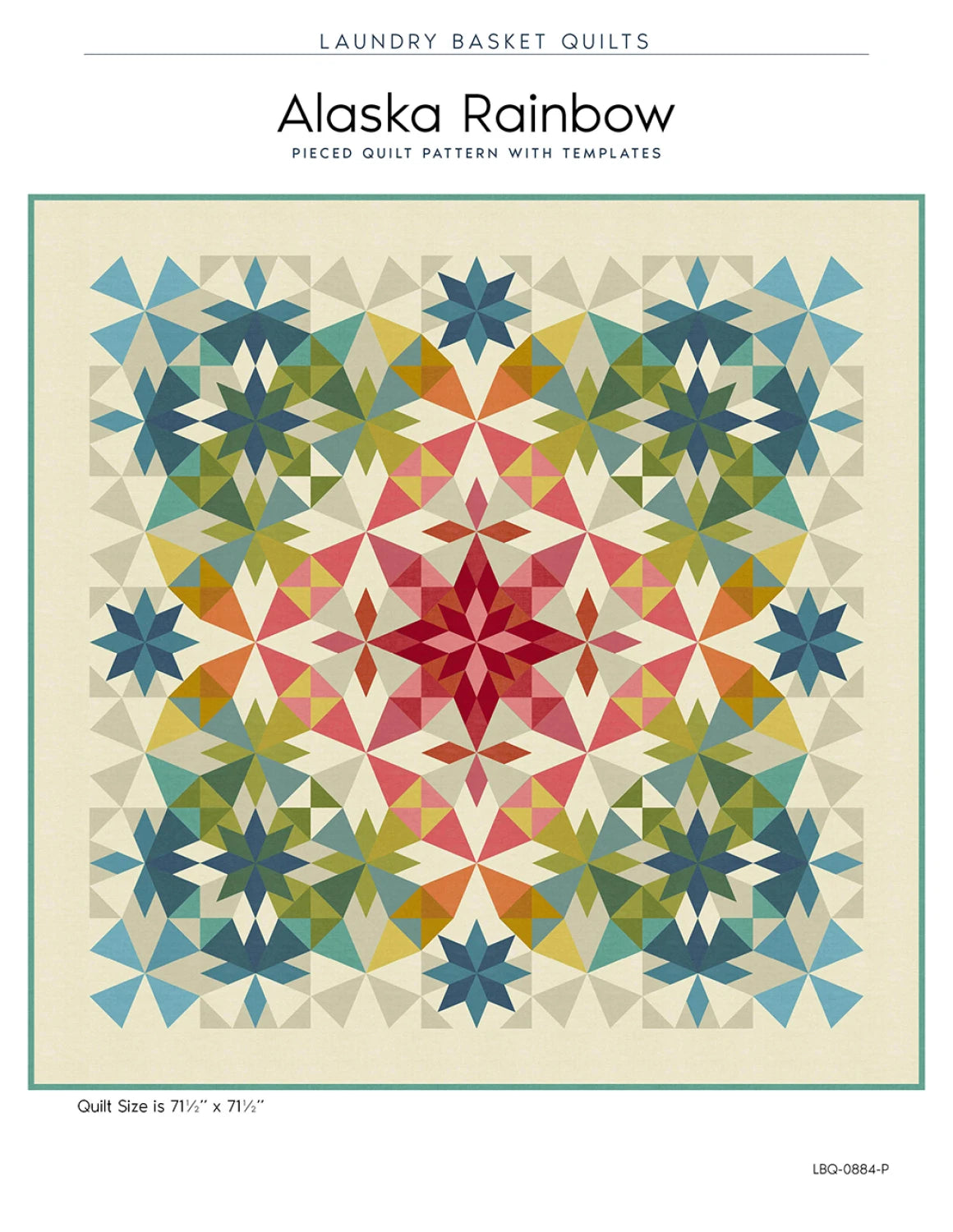 Alaska Rainbow quilt pattern by Laundry Basket Quilt featuring Linen Texture fabrics