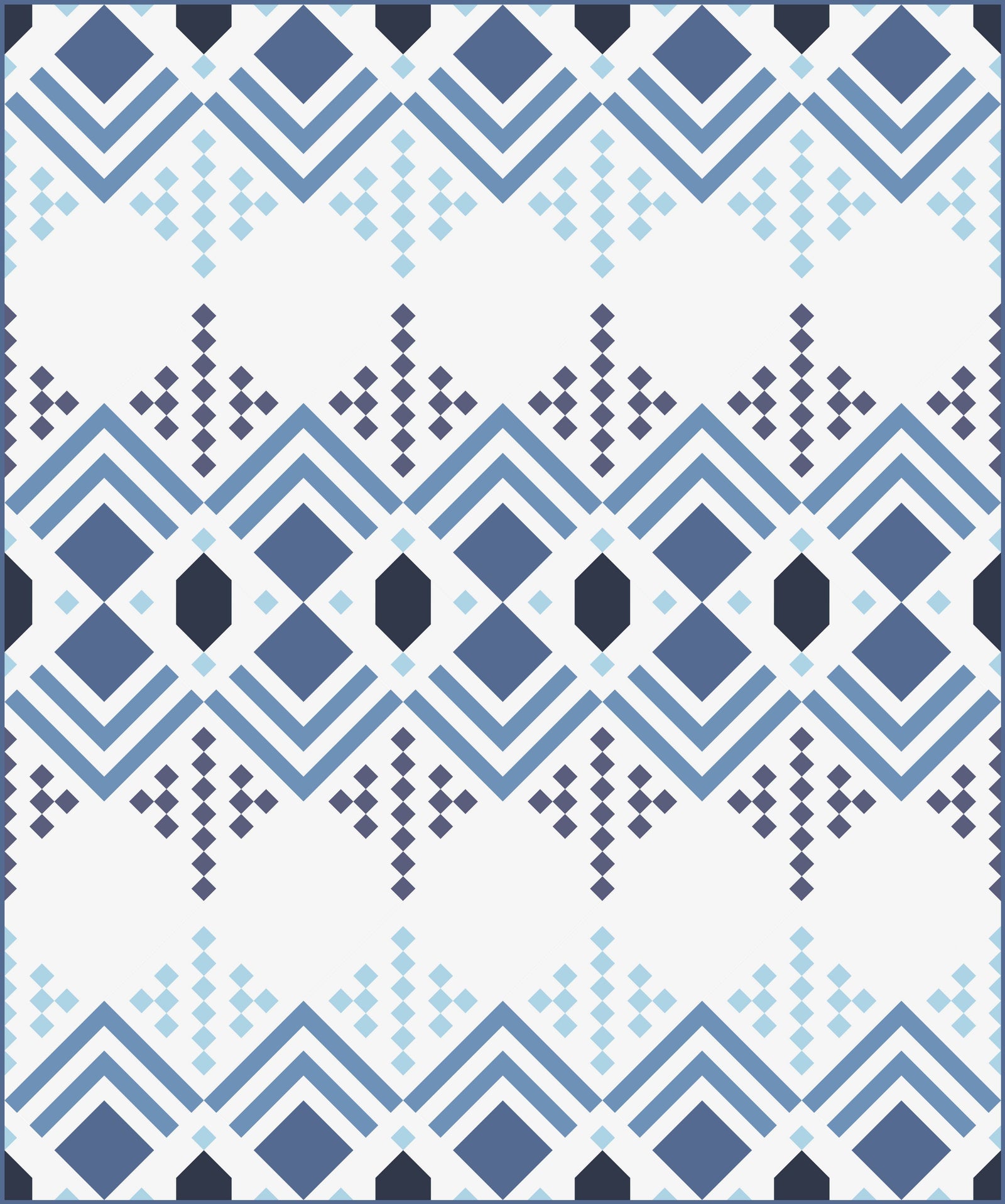 Deco • Blues Quilt Kit • by Lo & Behold Stitchery