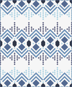 Deco • Blues Quilt Kit • by Lo & Behold Stitchery