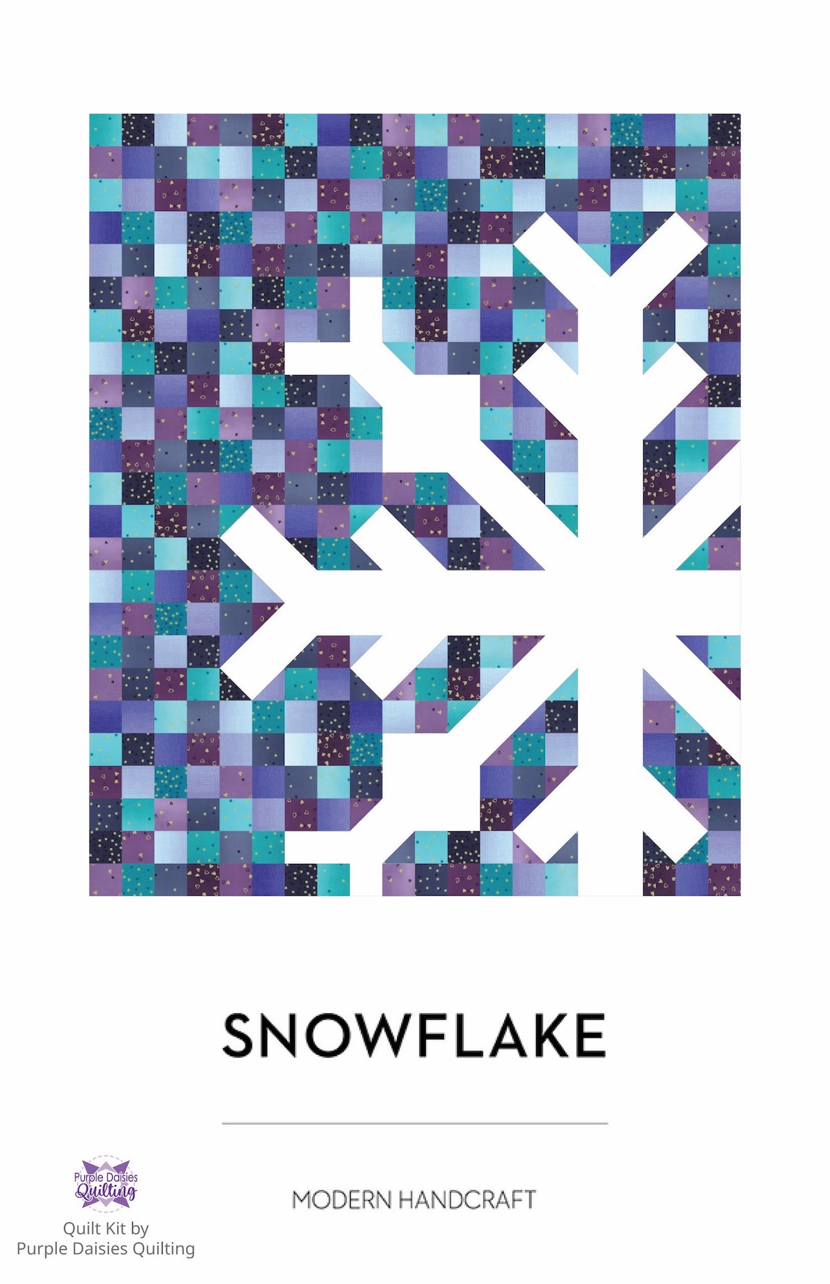 Snowflake by Modern handcraft • Blue Ombre Quilt Kit