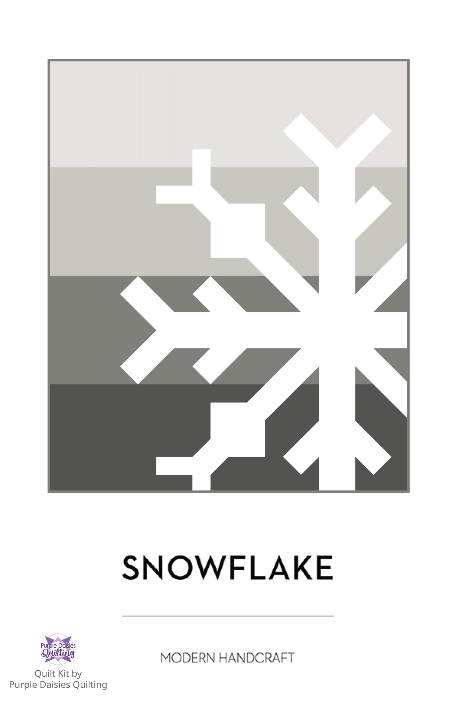 Snowflake Quilt Pattern by Modern Handcraft quilt kit