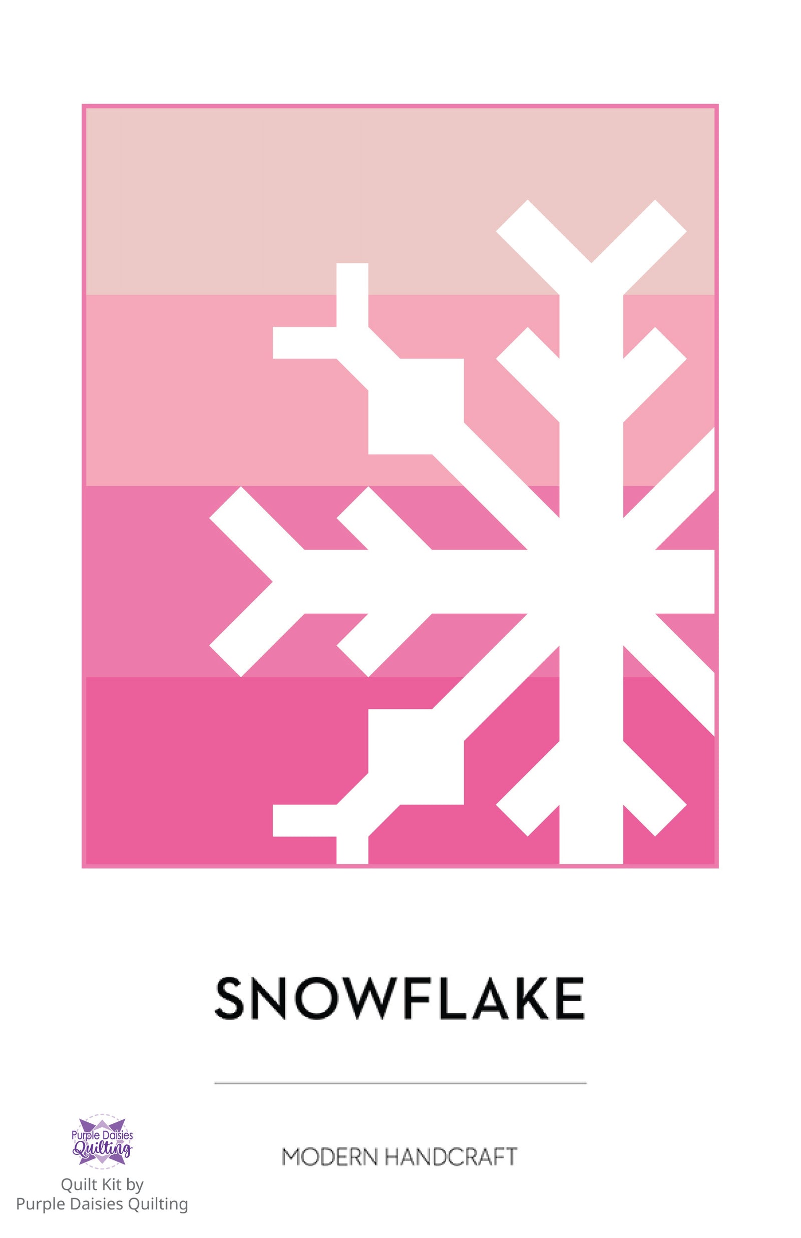 Snowflake Quilt Pattern by Modern Handcraft quilt kit
