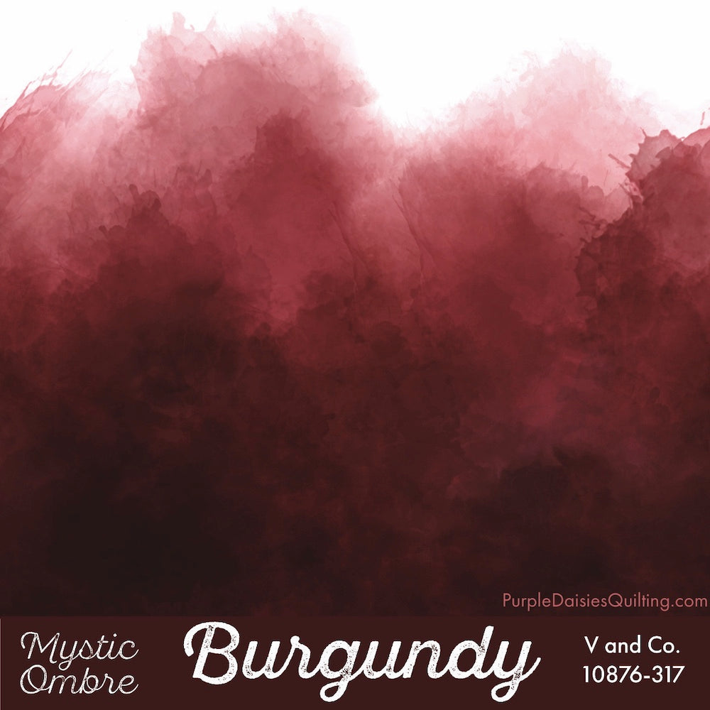 Burgundy Mystic Ombre fabric by V and Co. from Moda 10876-317