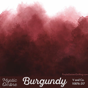 Burgundy Mystic Ombre fabric by V and Co. from Moda 10876-317